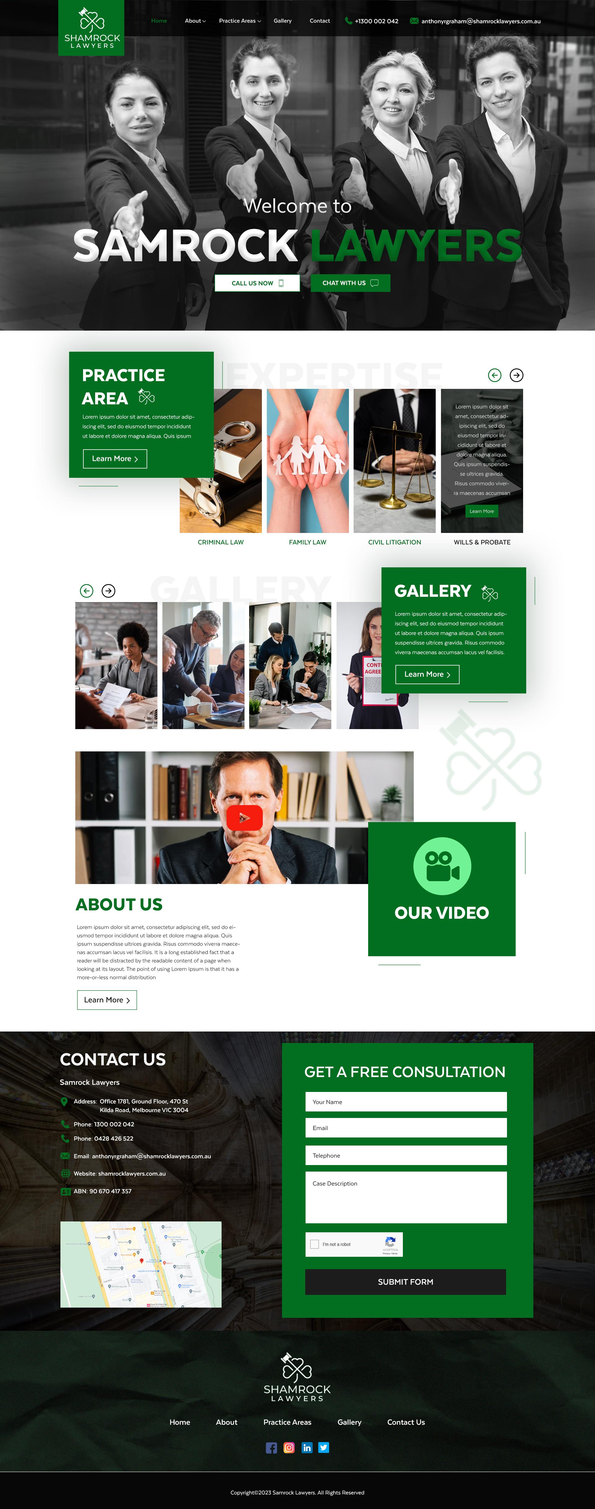 Web Design par creative.bugs pour Shamrock Lawyers Pty Ltd | Design #31260860