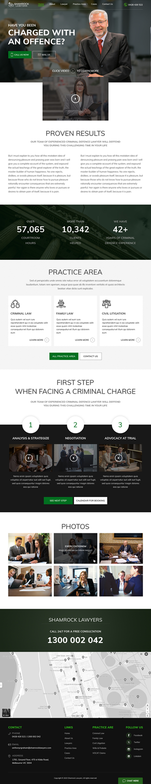 Web-Design von sai.designer87 für Shamrock Lawyers Pty Ltd | Design #31255506