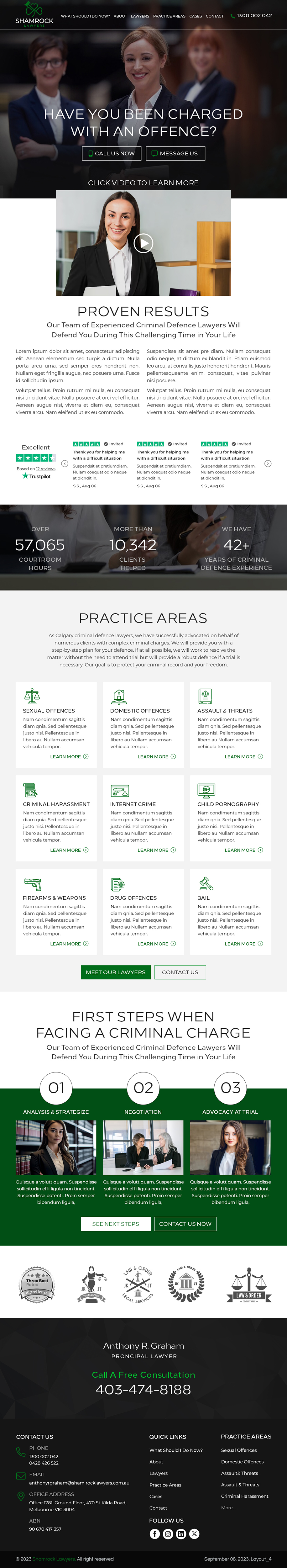 Web Design par sai.designer87 pour Shamrock Lawyers Pty Ltd | Design #31276811