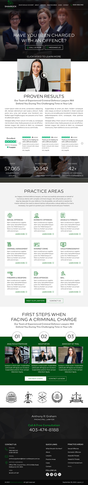 Web Design by sai.designer87 for Shamrock Lawyers Pty Ltd | Design: #31276811
