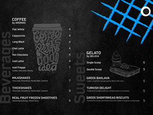 Menu Design by Brooks Design