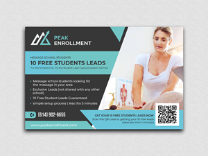 Postcard Design by Graphixpointt for Zasady / Peak Enrollment | Design: #31248122