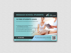 Postcard Design by Graphixpointt for Zasady / Peak Enrollment | Design: #31248124