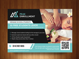 Postcard Design by Graphixpointt for Zasady / Peak Enrollment | Design: #31264653