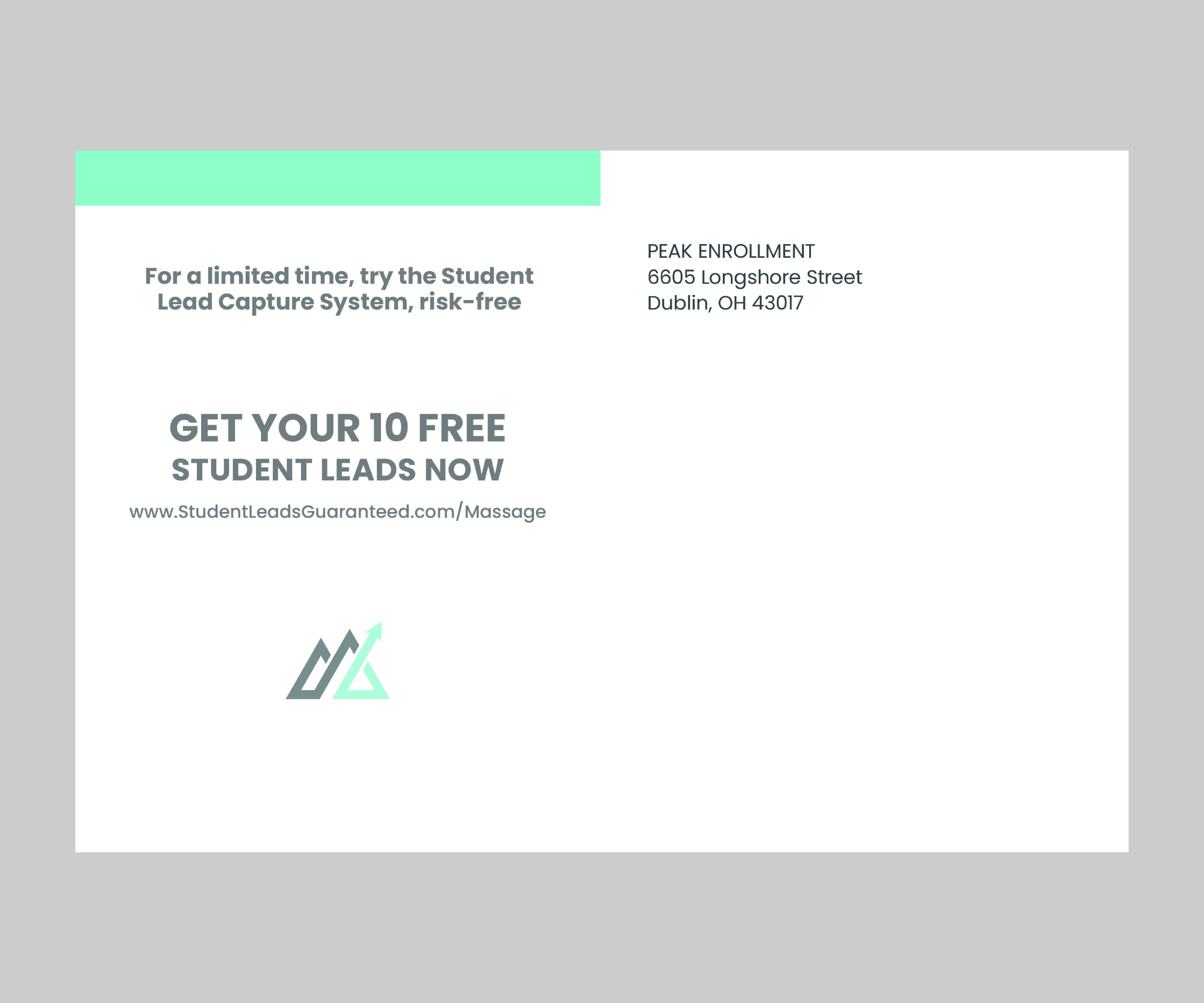 Postcard Design by Peppermint_grafik for Zasady / Peak Enrollment | Design #31309246
