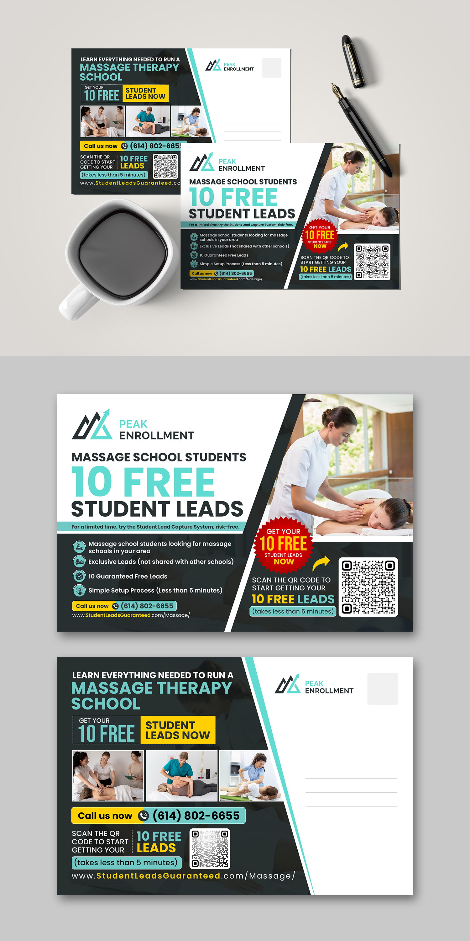 Postcard Design by debdesign for Zasady / Peak Enrollment | Design #31249562