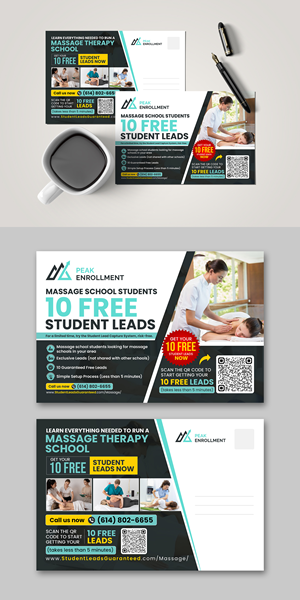Postcard Design by debdesign for Zasady / Peak Enrollment | Design: #31249562