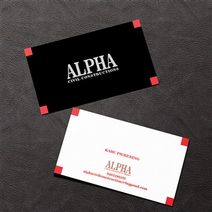 Alpha Civil Constructions | Diseño de Tarjeta de Presentación por Sajin