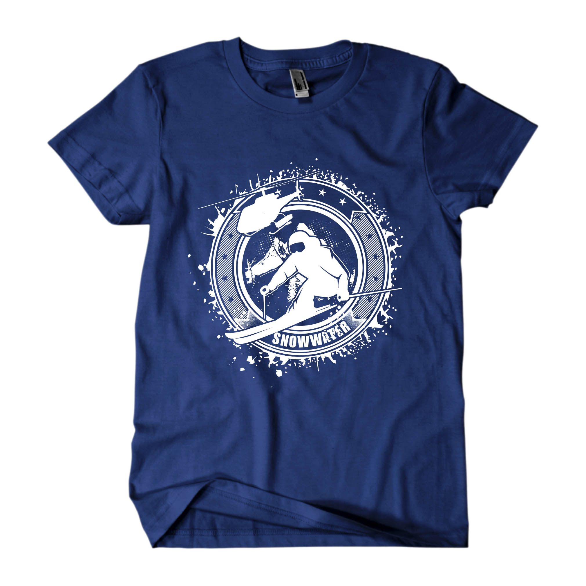 T-shirt Design by Rheanza for Snowwater Heli Skiing | Design #31292497