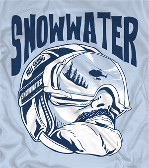 T-shirt Design by Yakuza20 for Snowwater Heli Skiing | Design: #31296828