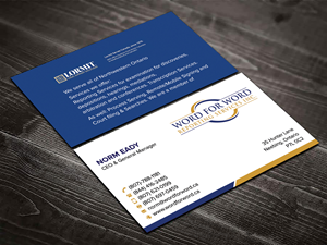 Business Card Design by sadikul islam for Word For Word Reporting Services Inc. | Design: #31251756