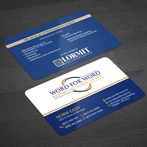 Business Card Design by WellDesign for Word For Word Reporting Services Inc. | Design: #31256045