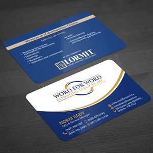 Business Card Design by WellDesign for Word For Word Reporting Services Inc. | Design: #31256047