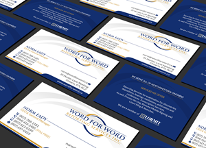 Business Card Design by Creations Box 2015 for Word For Word Reporting Services Inc. | Design: #31254715
