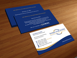 Business Card Design by Creations Box 2015 for Word For Word Reporting Services Inc. | Design: #31254725