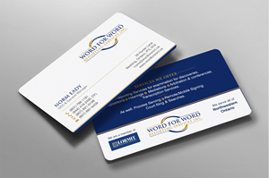 Business Card Design by chandrayaan.creative for Word For Word Reporting Services Inc. | Design: #31254981