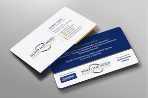Business Card Design by chandrayaan.creative for Word For Word Reporting Services Inc. | Design: #31255327
