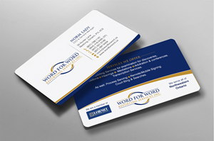 Business Card Design by chandrayaan.creative for Word For Word Reporting Services Inc. | Design: #31255486