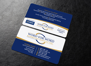Business Card Design by chandrayaan.creative for Word For Word Reporting Services Inc. | Design: #31255546