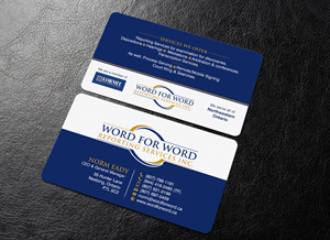 Business Card Design by chandrayaan.creative for Word For Word Reporting Services Inc. | Design: #31255553
