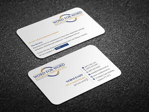 Business Card Design by Magic of Art for Word For Word Reporting Services Inc. | Design: #31255174