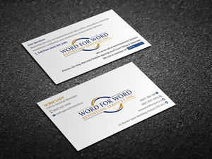 Business Card Design by Magic of Art for Word For Word Reporting Services Inc. | Design: #31255175