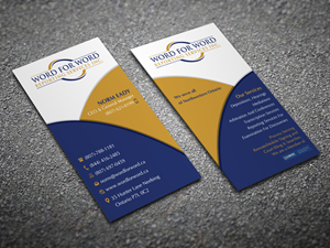 Business Card Design by Magic of Art for Word For Word Reporting Services Inc. | Design: #31256143