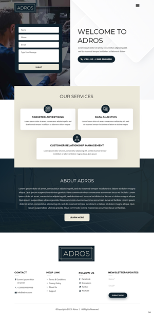 Web Design by pb for Adros | Design: #31258011