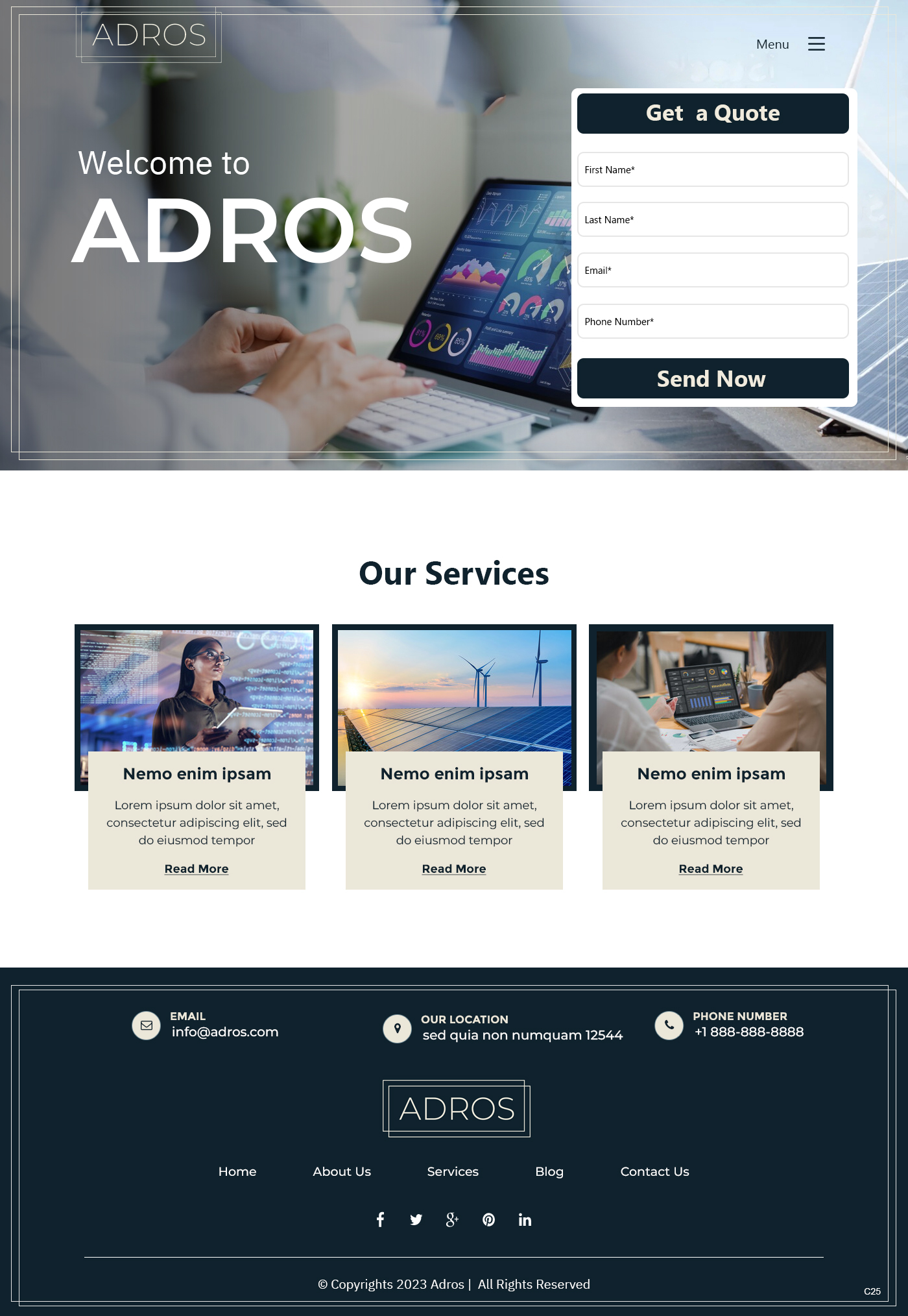 Web-Design von pb für Adros | Design #31258012