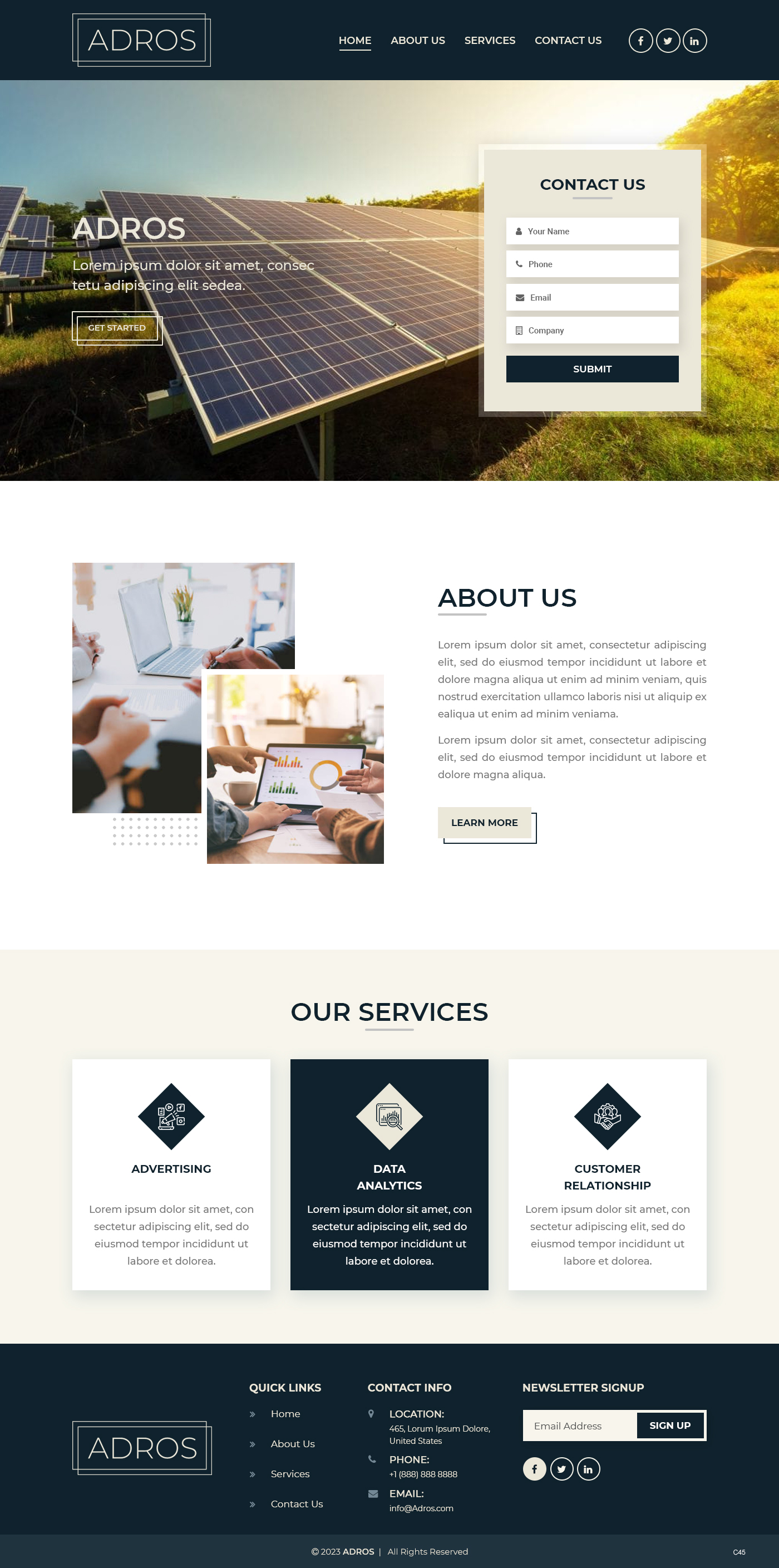 Web-Design von pb für Adros | Design #31258014