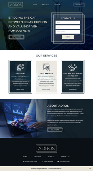 Web Design by pb for Adros | Design: #31258020