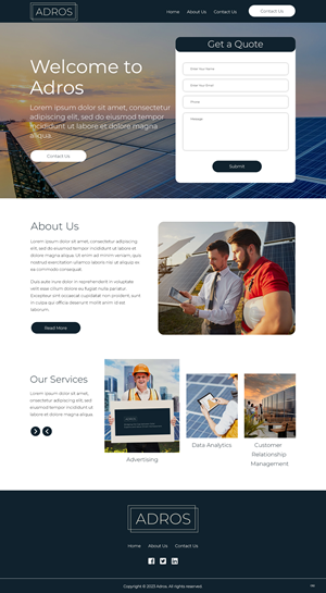 Web Design by pb for Adros | Design: #31258025