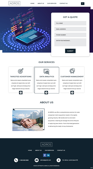 Web Design by pb for Adros | Design: #31258028