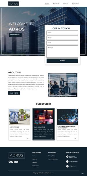Web Design by pb for Adros | Design: #31258030