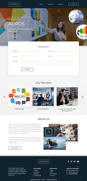 Web Design by pb for Adros | Design: #31258032