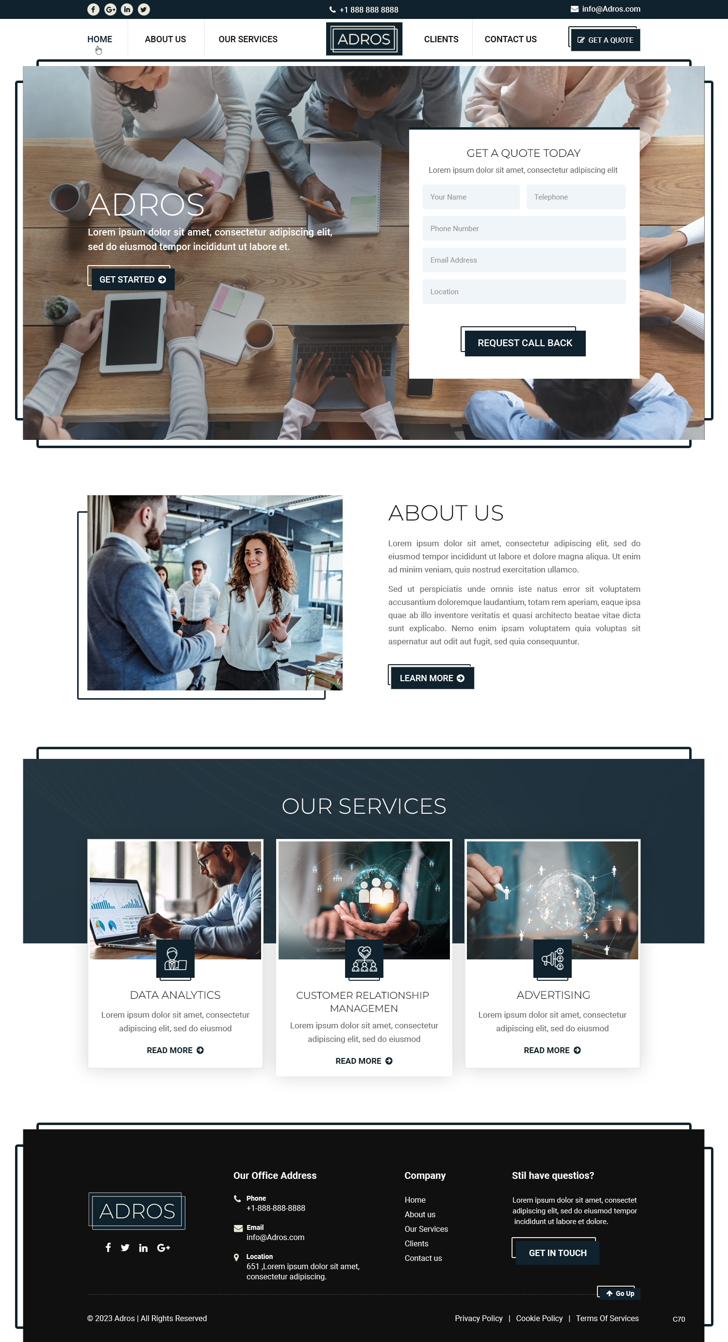 Web Design by pb for Adros | Design #31258033