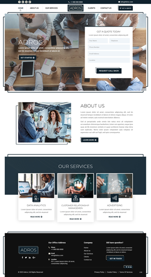 Web Design by pb for Adros | Design: #31258033