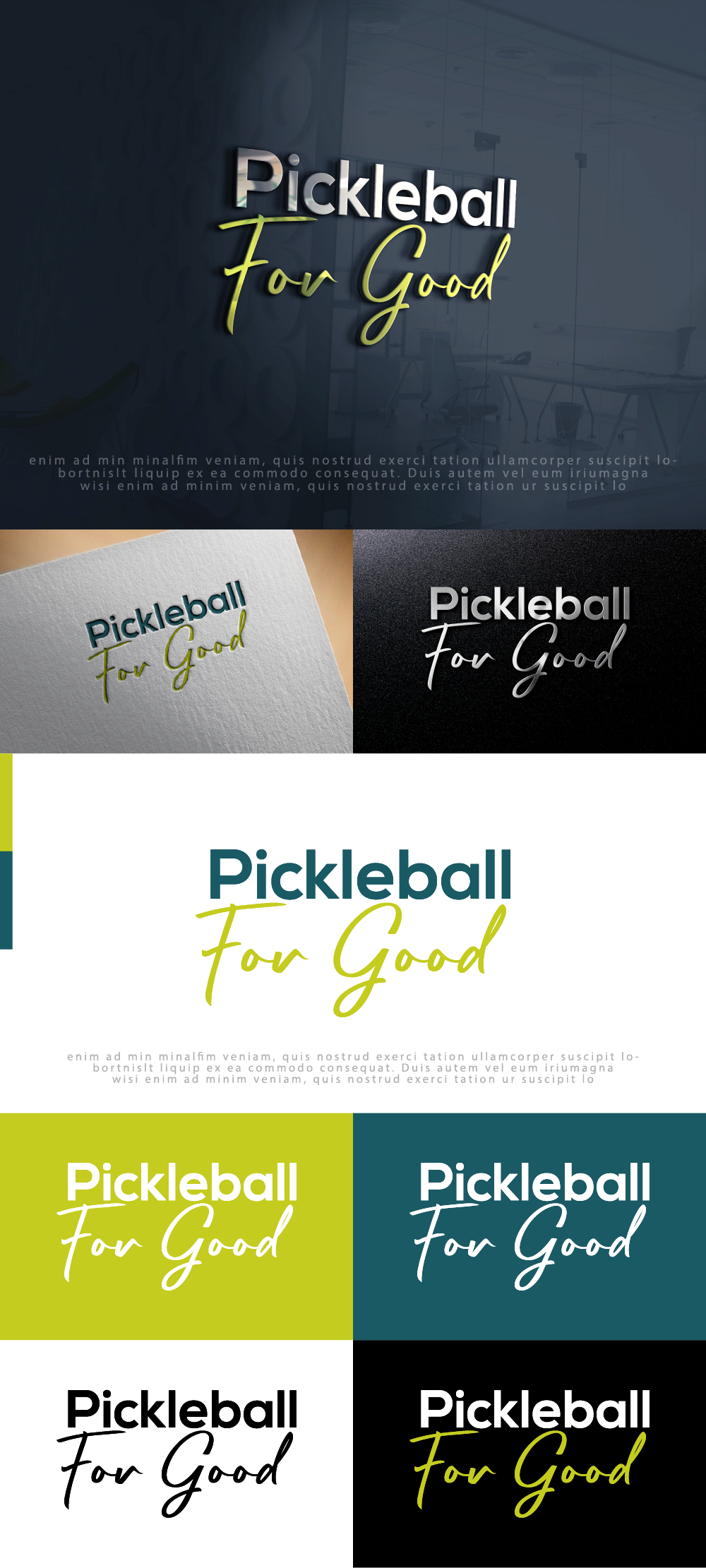 Logo Design by Ayub Zafar for Pickleball ForGood | Design #31274585