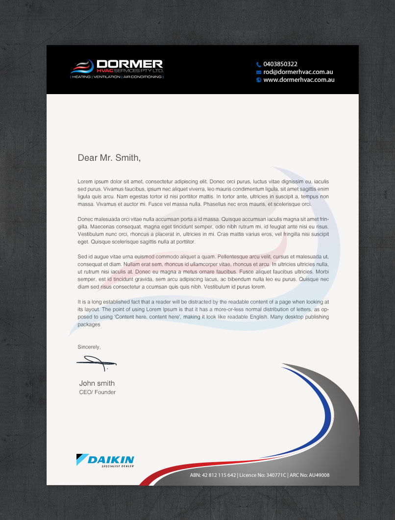 Letterhead Design by Brand aid for this project | Design #31270094