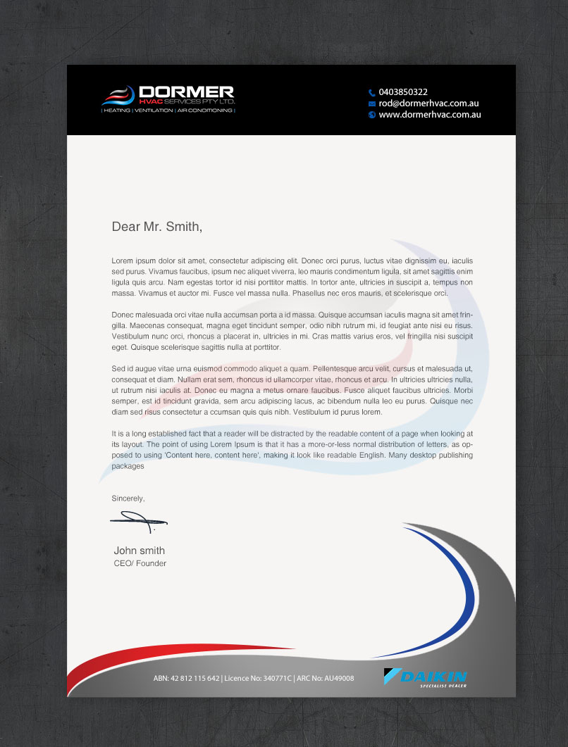 Letterhead Design by Brand aid for this project | Design #31270095