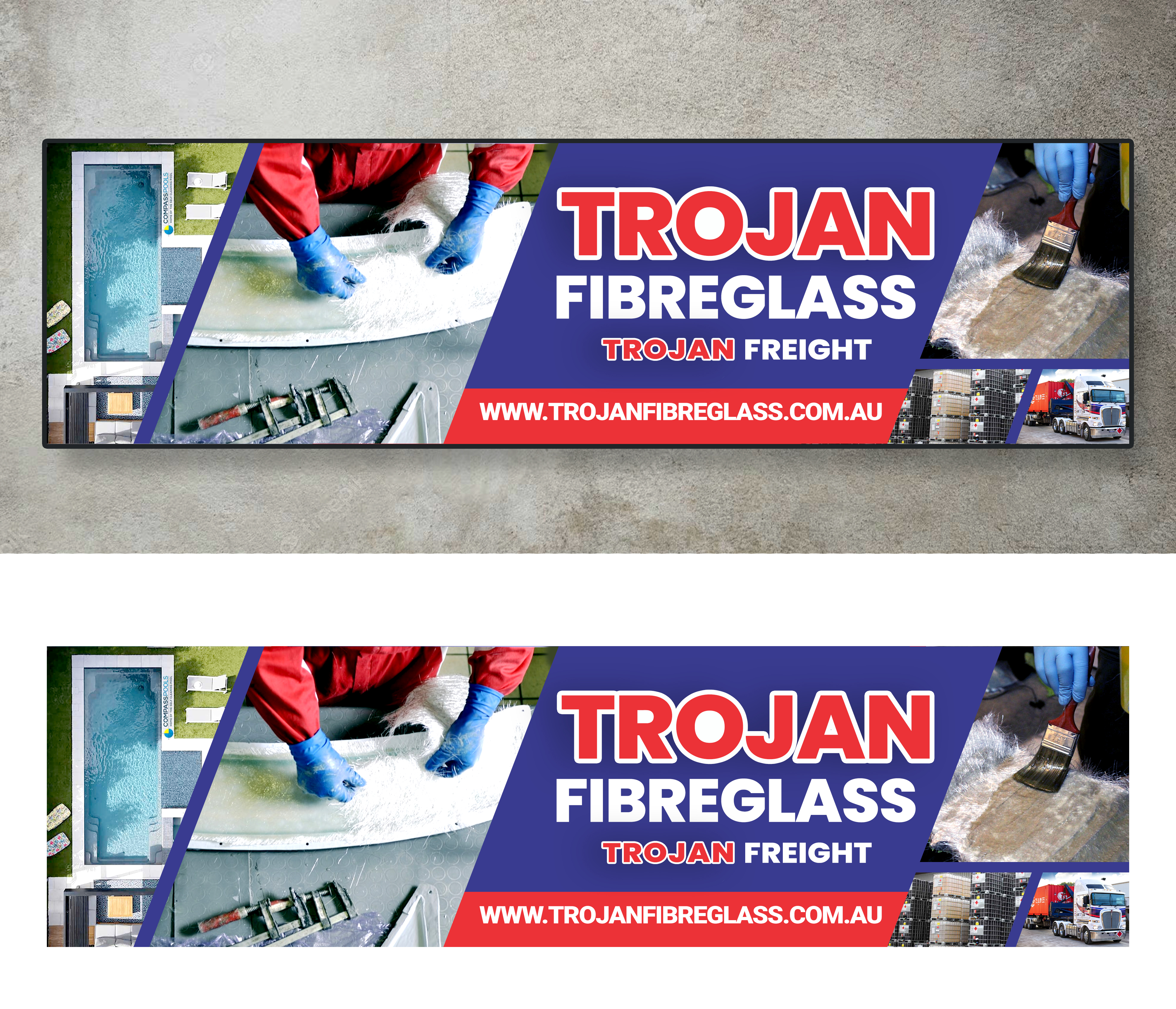 Werbetafel-Design von Md. Humayun für Trojan Fibreglass Pty Ltd | Design #31302259