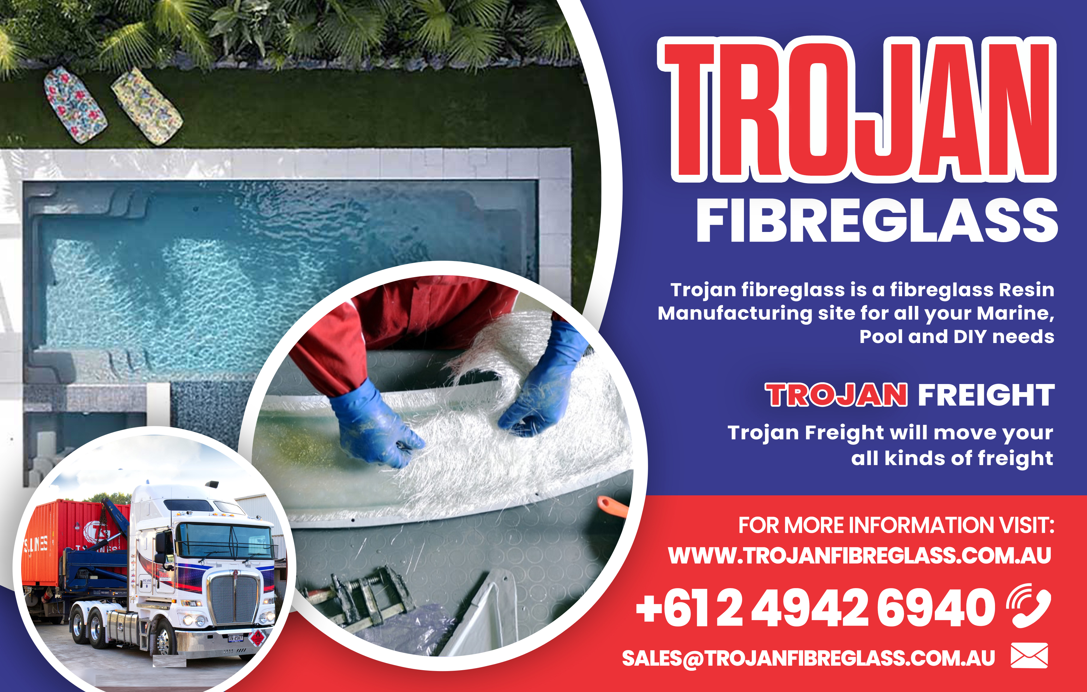 Werbetafel-Design von Md. Humayun für Trojan Fibreglass Pty Ltd | Design #31310642