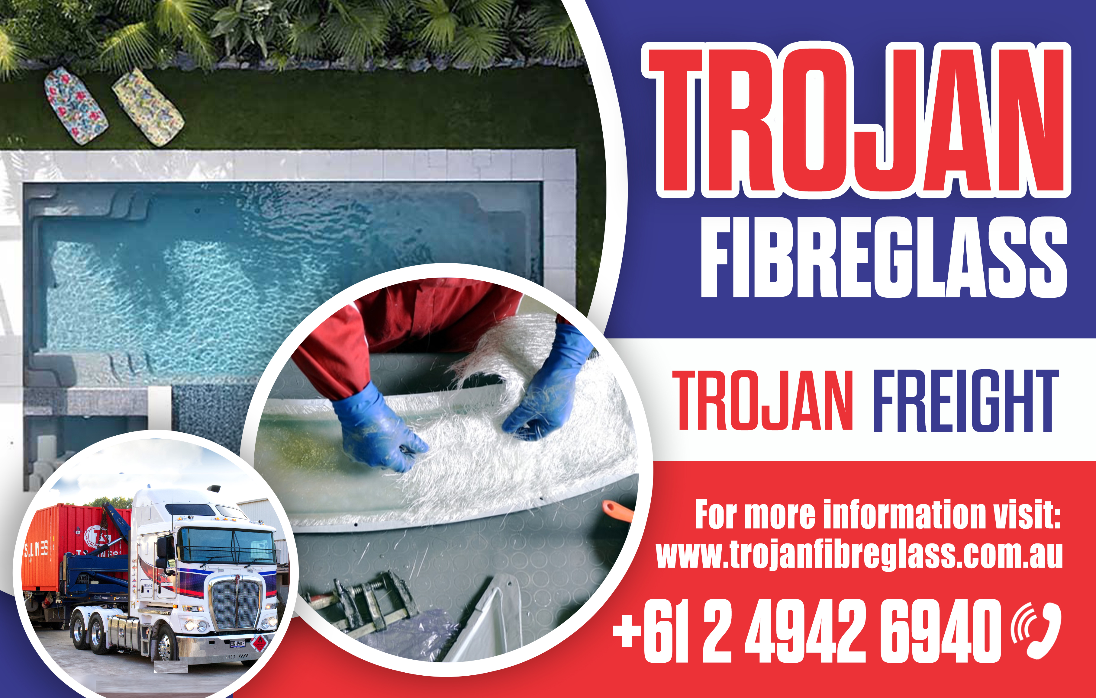 Werbetafel-Design von Md. Humayun für Trojan Fibreglass Pty Ltd | Design #31310645