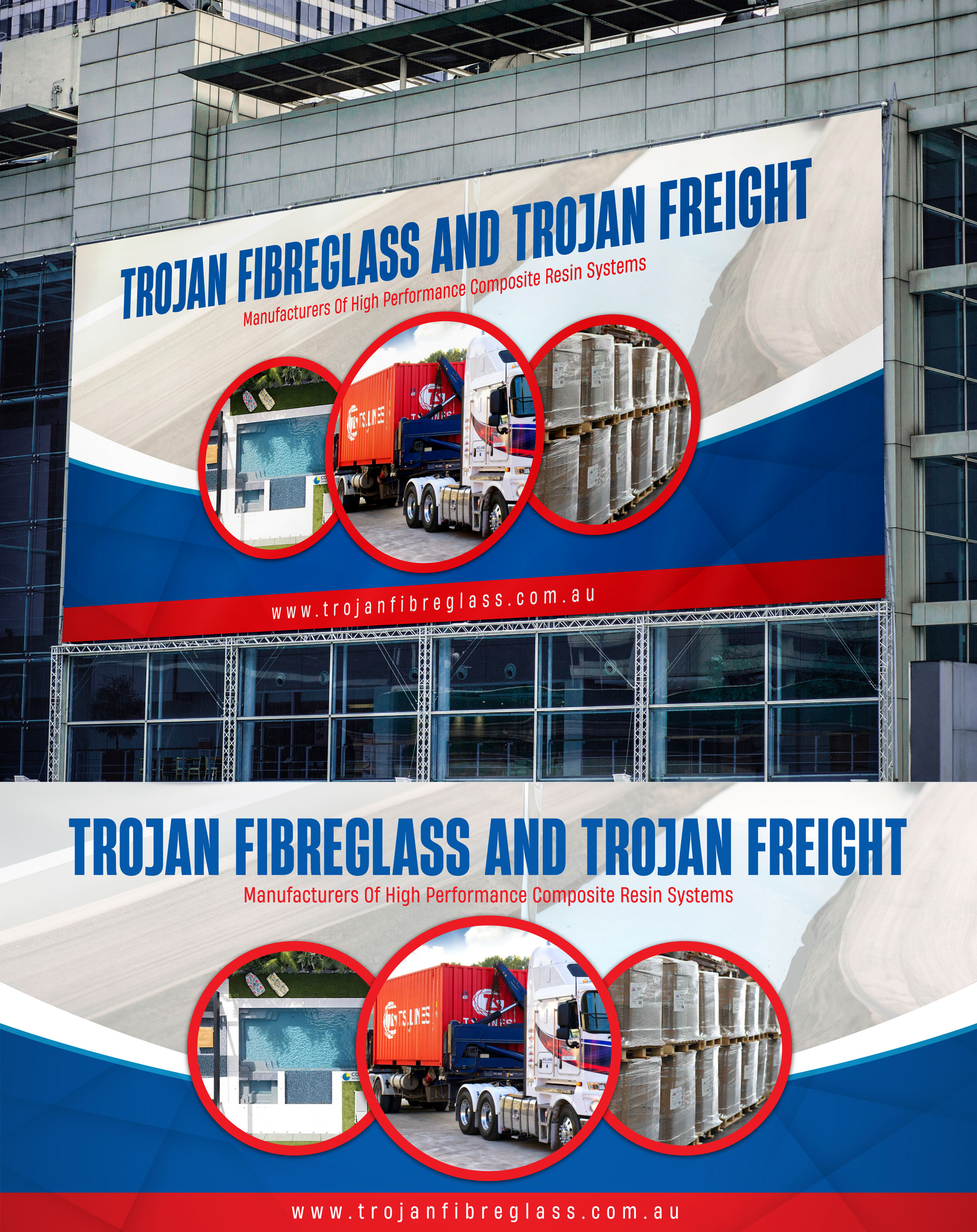 Billboard Design by Impressive Solutions for Trojan Fibreglass Pty Ltd | Design #31275844