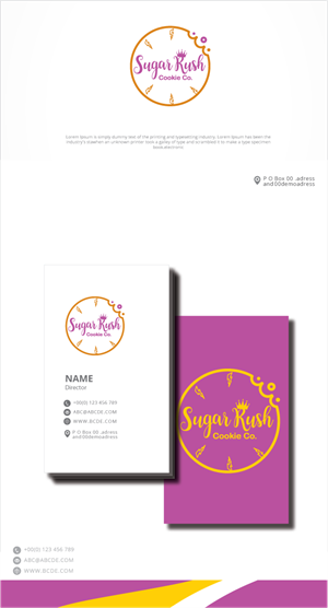 Logo Design by zebronicgraphic for Sugar Rush Cookie Co. | Design: #31265905