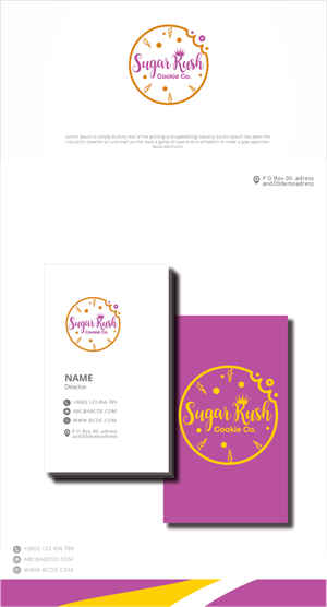 Logo Design by zebronicgraphic for Sugar Rush Cookie Co. | Design: #31265921