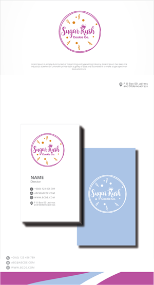 Logo Design by zebronicgraphic for Sugar Rush Cookie Co. | Design: #31265932