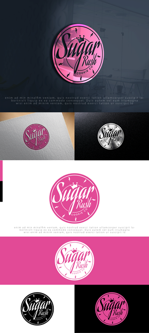 Logo Design by Ayub Zafar for Sugar Rush Cookie Co. | Design: #31282471
