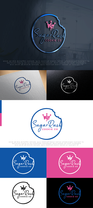 Logo Design by Ayub Zafar for Sugar Rush Cookie Co. | Design: #31282474