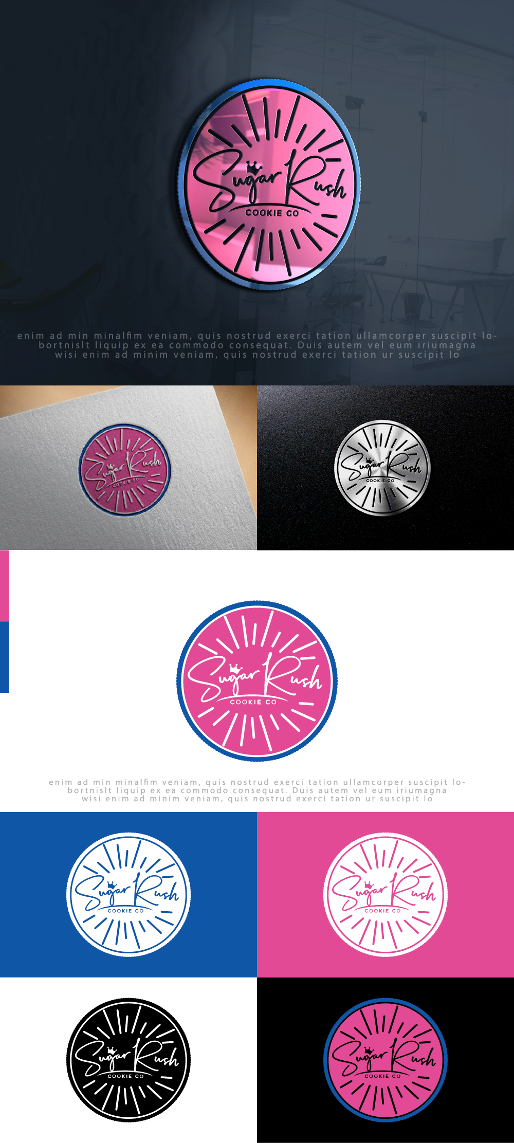 Logo Design by Ayub Zafar for Sugar Rush Cookie Co. | Design #31282477